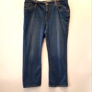 Levi's 515‎ Bootcut Curvy Blue Jeans Stretch Denim Plus Size 18